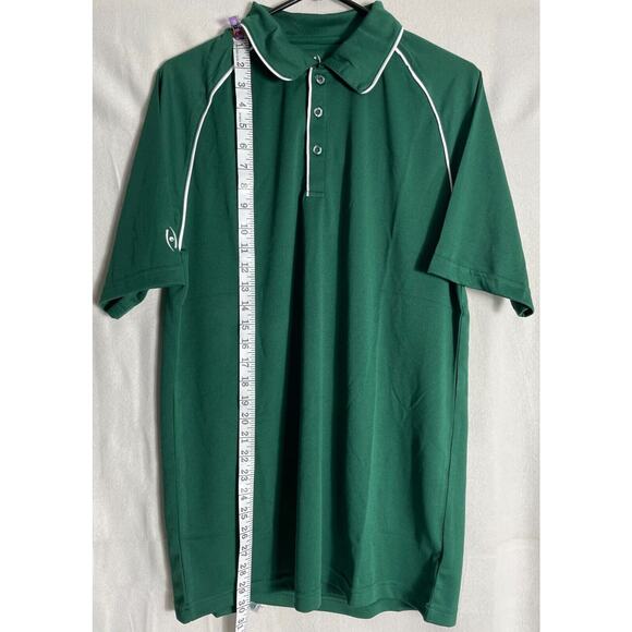 NEW Harrow Exult Polo Shirt Mens Sz M Forest Green Moisture Wicking Sport Tech - Picture 2 of 13